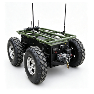 Plataforma agrícola con chasis de ruedas 4WD