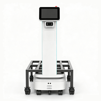 Robot móvil con plataforma elevadora automática