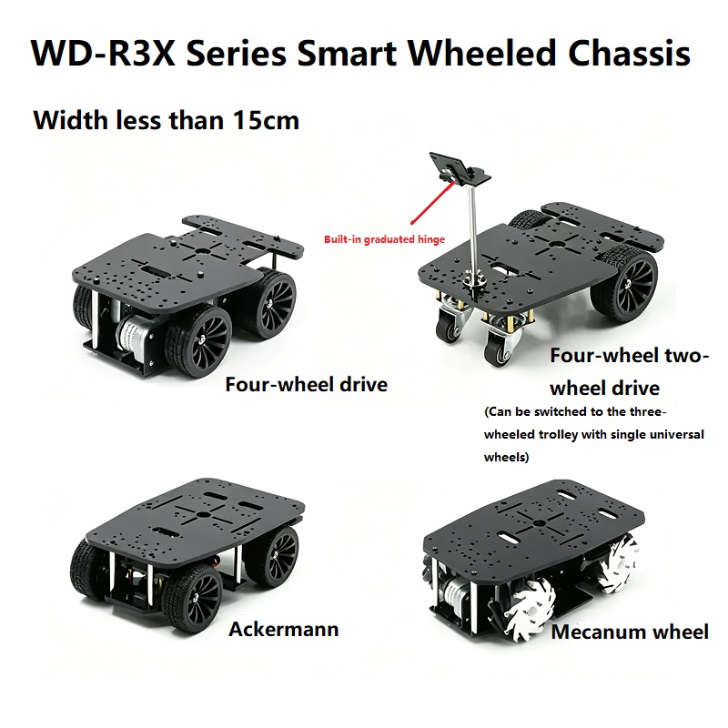 Chasis de robot educativo con ruedas