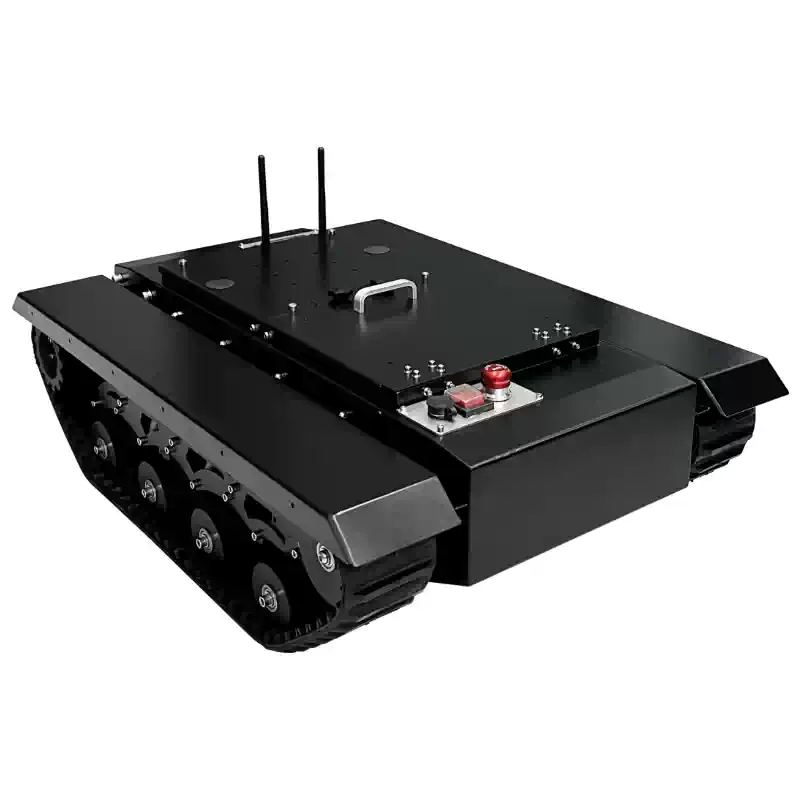 Chasis de robot industrial con orugas de caucho todo terreno