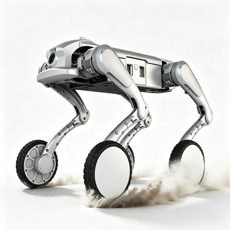 Robot cuadrúpedo con ruedas Perro robot de inspección todo terreno